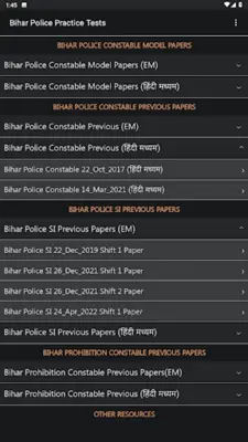 Bihar Police Exam Practice android App screenshot 0